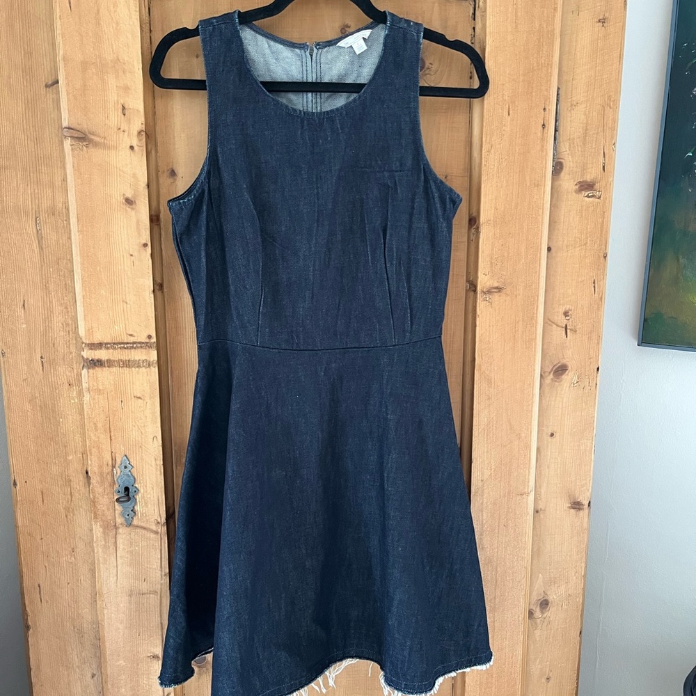 GAP Dark Blue Denim Sleeveless Flare Dress